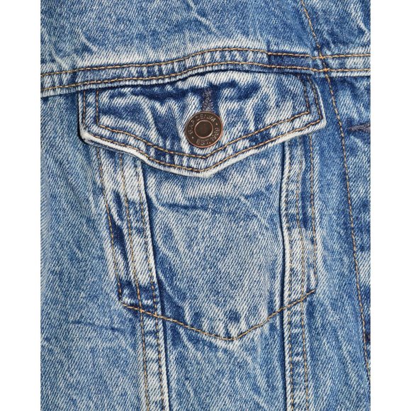 GAP  Teen Planet Friendly Washwell Denim Button Front Jacket Size XXL - Picture 3 of 8